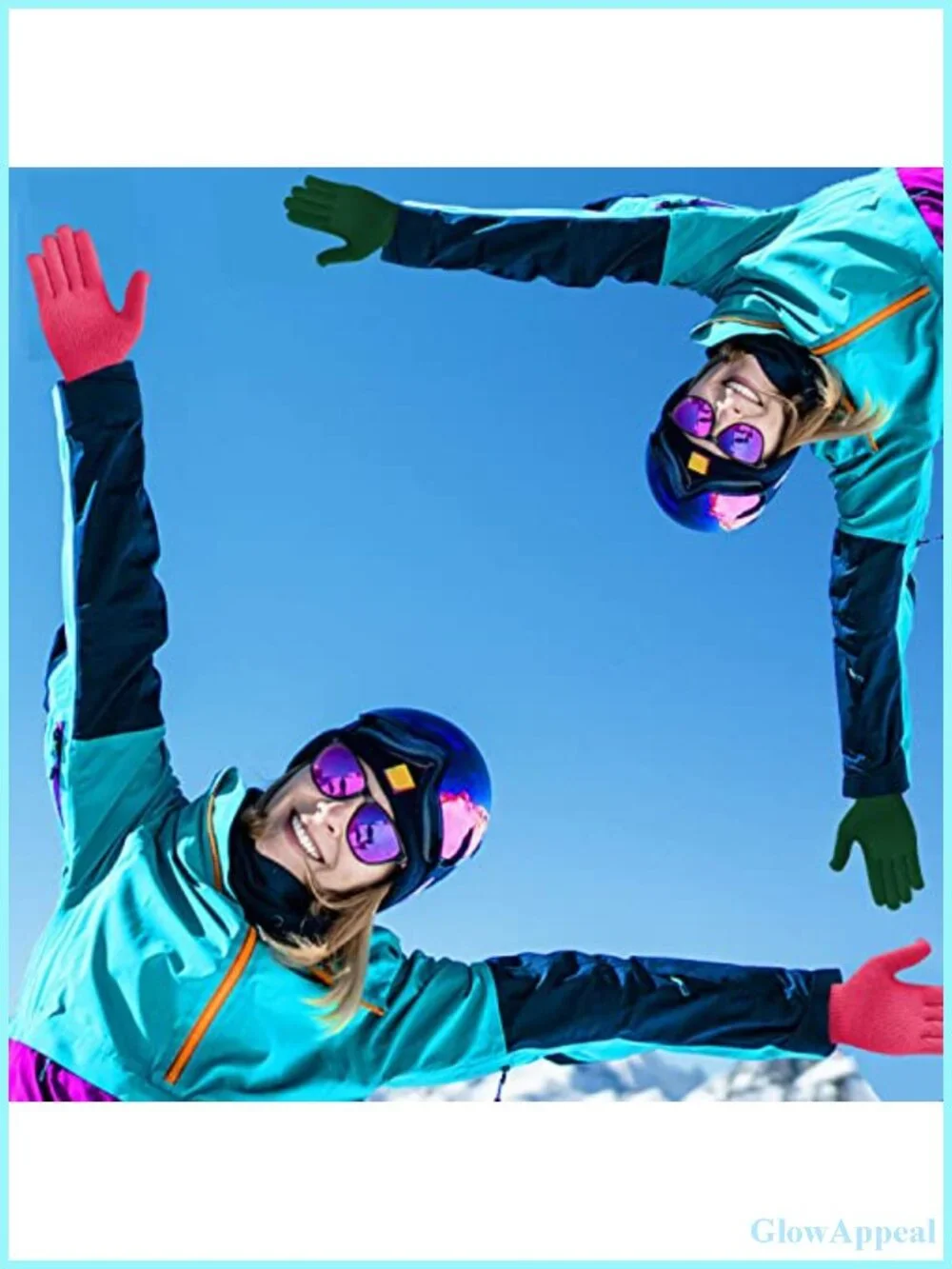 5 Pairs Stretchy Knit Acrylic Winter Gloves for Men Women Running Hiking